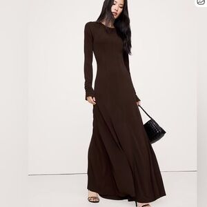 NWT banana republic dress - paneled brown